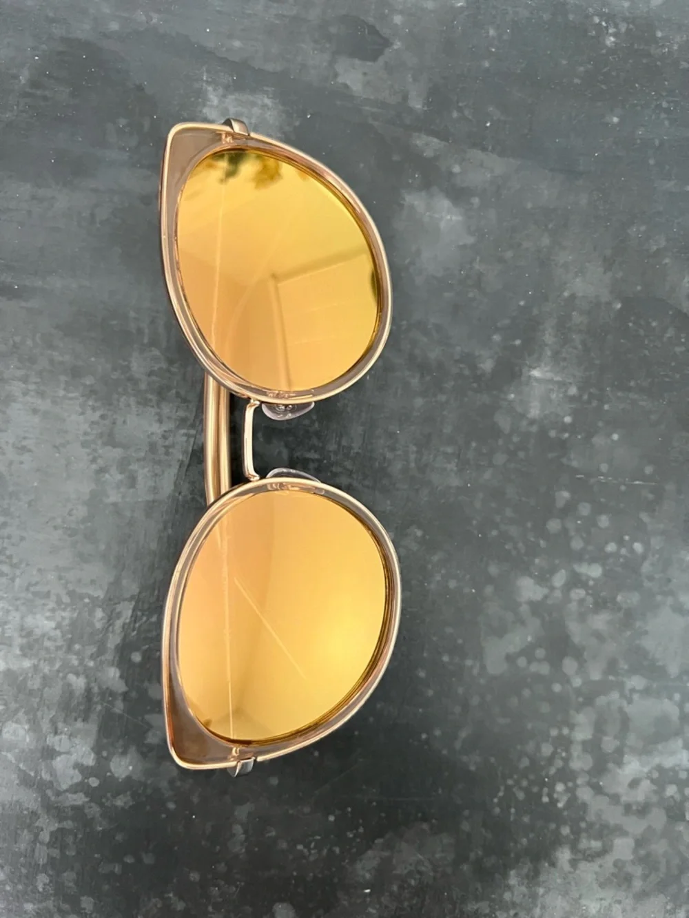 Escada Gold Mirrored Cat-Eye Sunglasses. - Picture 4 of 5